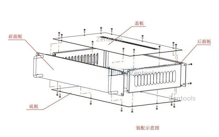 Chassi padrão 3U de 19 polegadas, caixa plug-in de rack, chassi de controle industrial de servidor