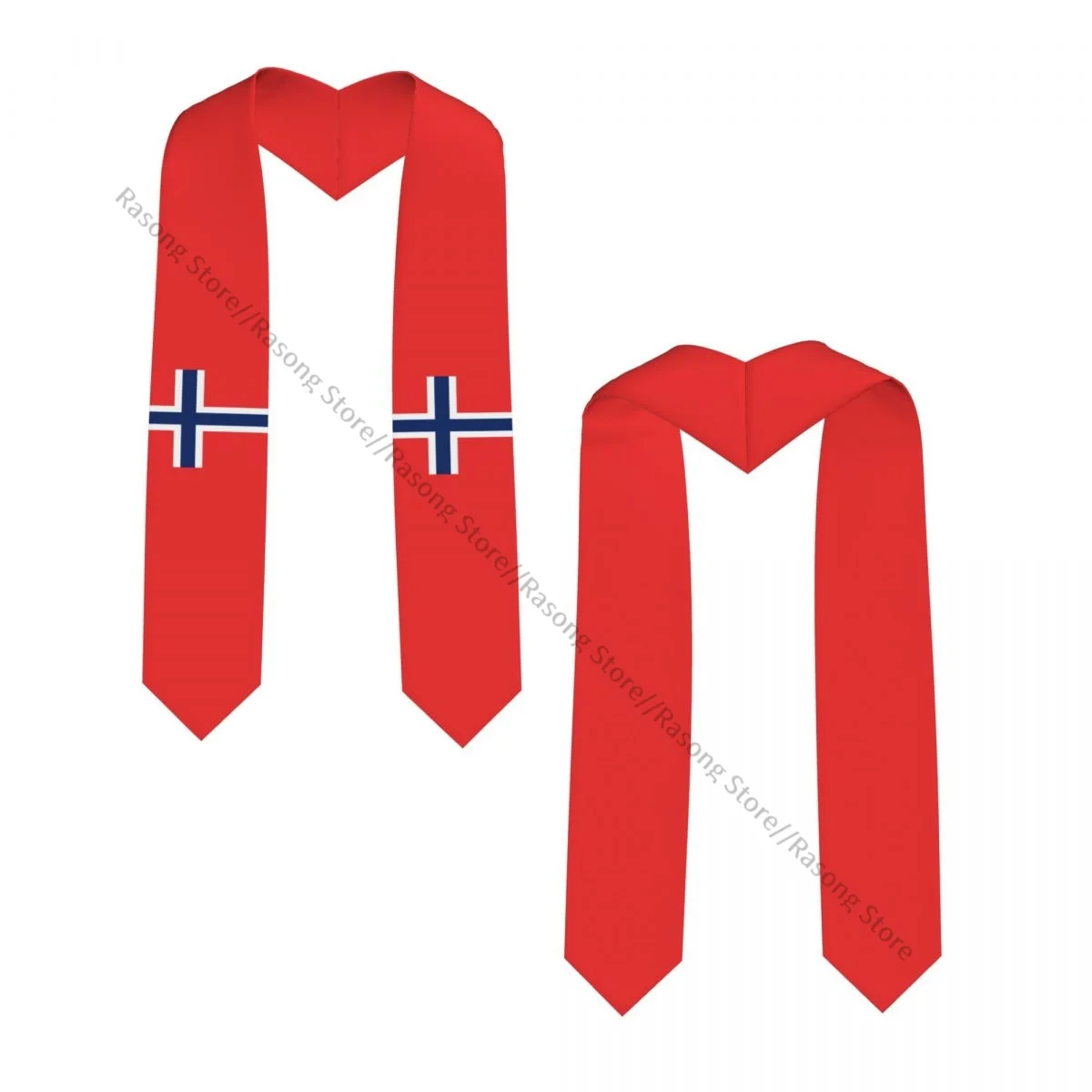 Flag Of Norway Unisex Adult Graduation Stole Shawl for Academic Commencements Celebration Uniform