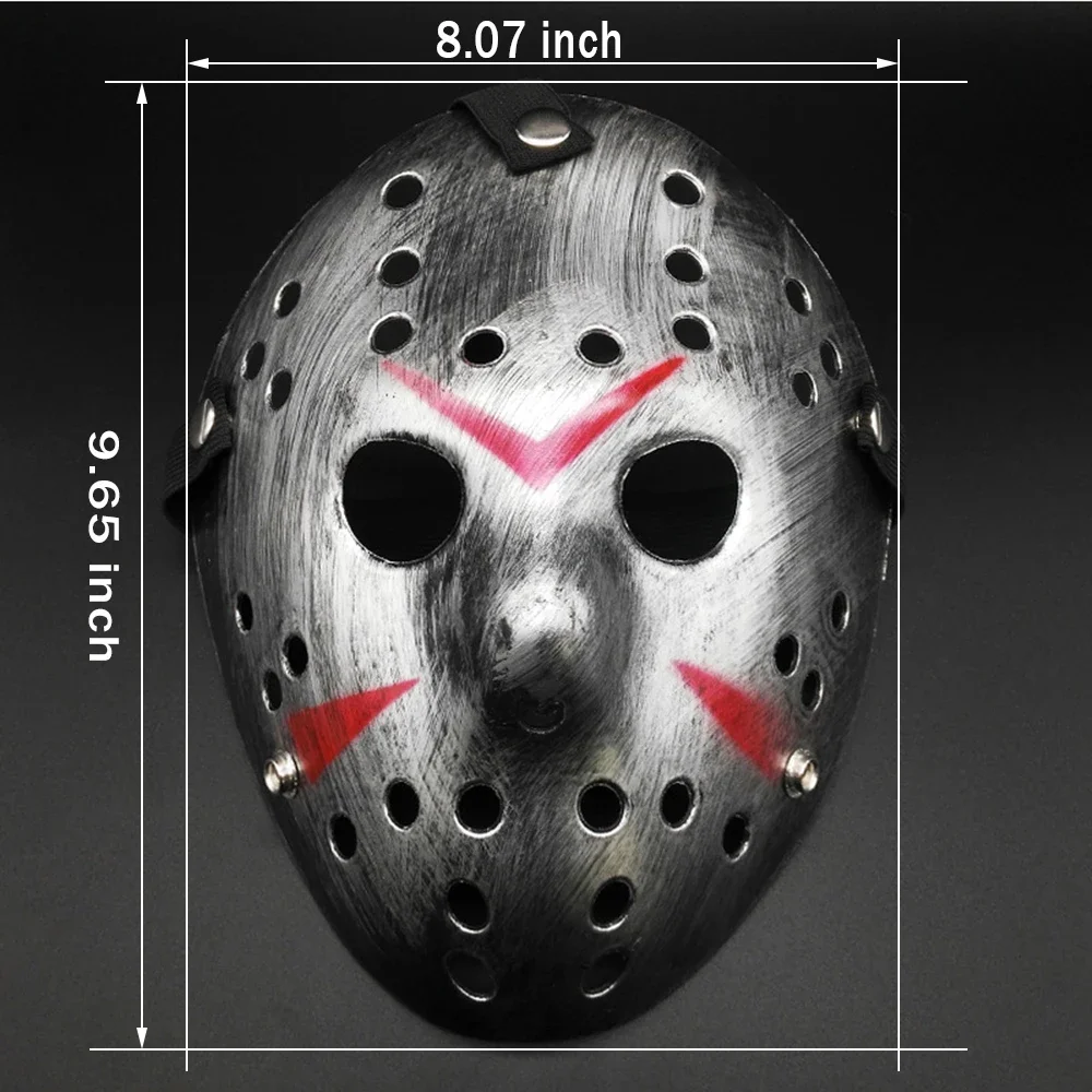 Masque de champion de hockey effrayant pour adultes, robe de paupières d'Halloween, masque d'horreur de fête, accessoires de costume de Noël, Monténégro de rôle, cosplay