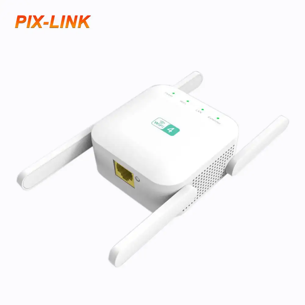 PIX-LINK WR52Q 무선 익스텐더 300M 라우터 리피터 홈 오피스 네트워크 신호 부스터 용 긴 WiFi 범위 신호 증폭기