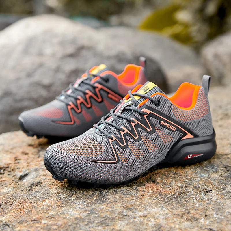 Outdoor Trail Running Shoes Men Sneakers Non Slip Breathable  Man Sports Hiking Off Road Light Multifunction Traveling Footwear