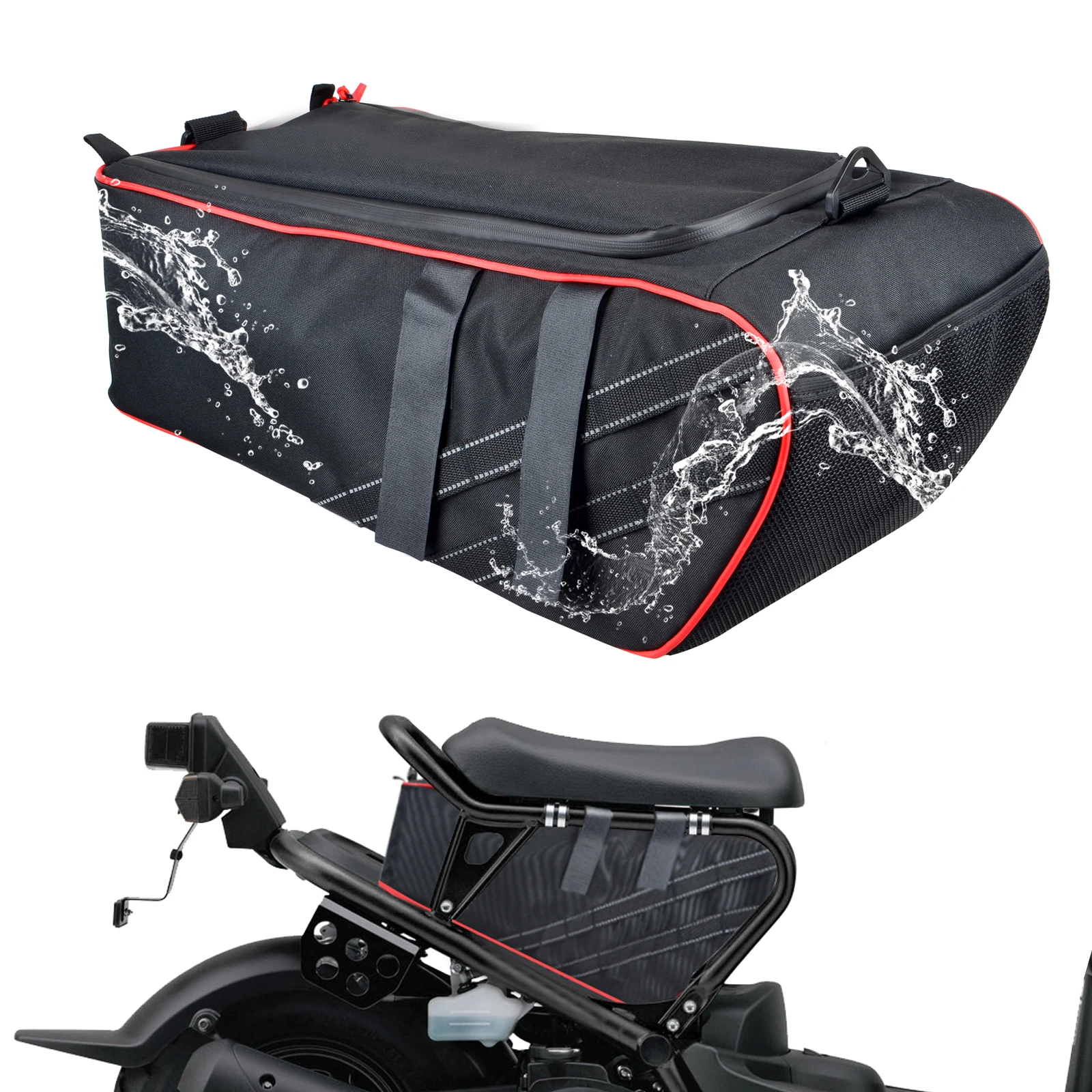 Nylon Scooter Under Seat Storage Bag with Shoulder Strap Waterproof for Honda Ruckus Motorcycle Accessories NPS50 2010 -2020