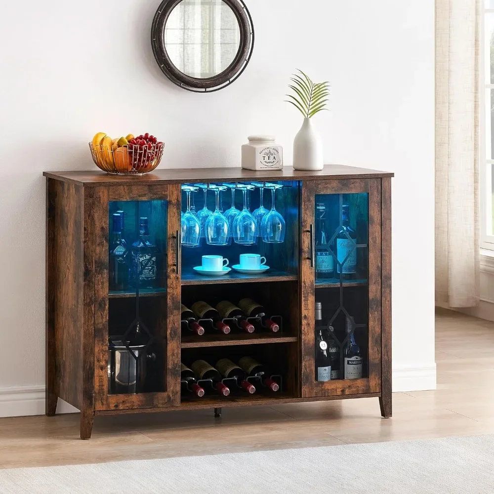 Kitchen Buffet Sideboard With Storage Display Cabinet Liquor Cabinet for Bar Wine Rack Furniture Freight free