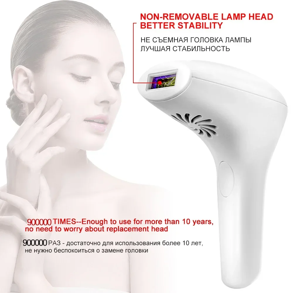 2024 Laser Epilator Painless For Women Hair Removal Home Use Devices Facial Body Bikini IPL 900000 Flash Depilator Pulses