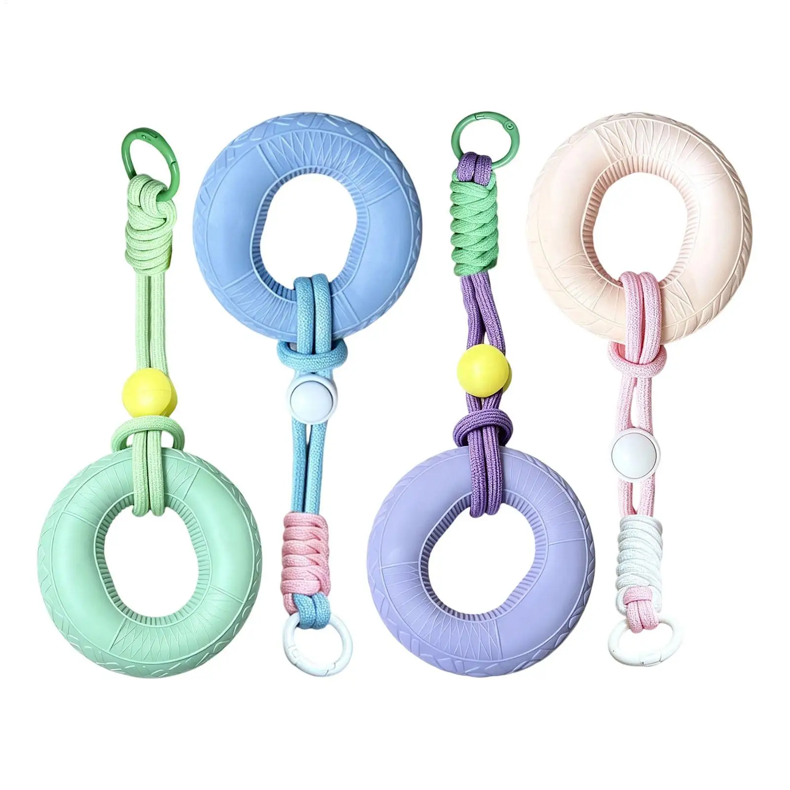 Grip Strength Trainer Hand Grip Silicone Portable Key Chain Arm Strength Training Home Gym Fitness Finger Exercise for Men Women