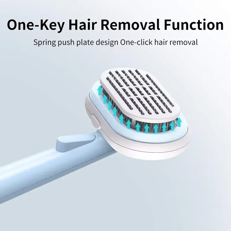 2024 Updated 2 Sided Detachable Deshedding Comb Tangles Hair Removing Bath Massage 5 in 1 Pet Grooming Kit