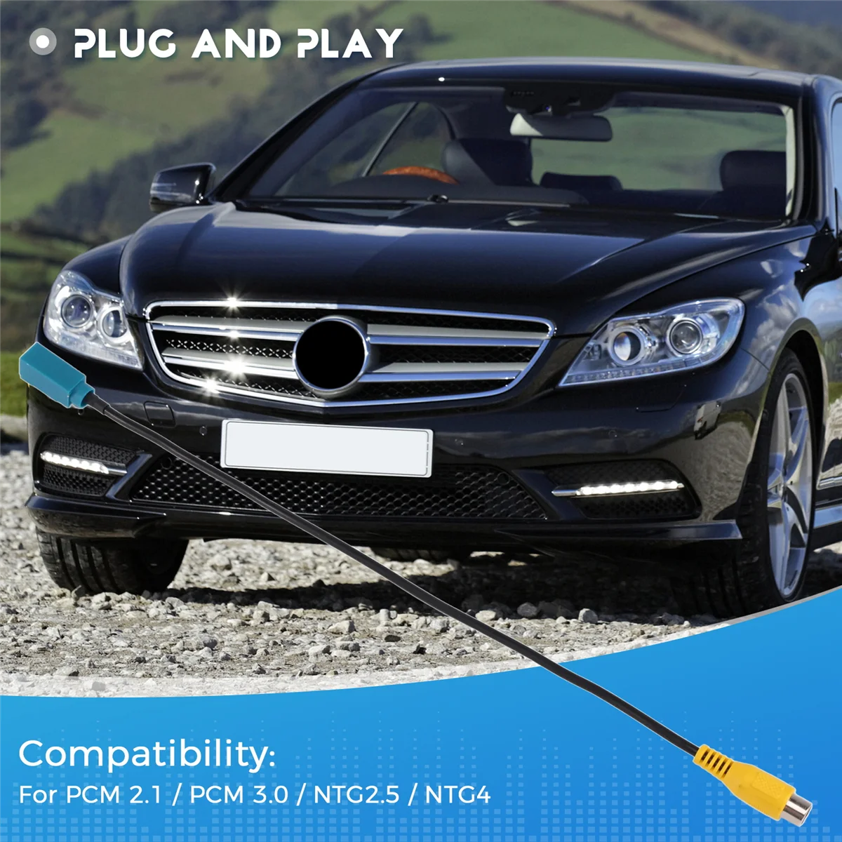 

A79K_Камера заднего вида RCA Кабель Парковочный адаптер для Mercedes Benz Ford