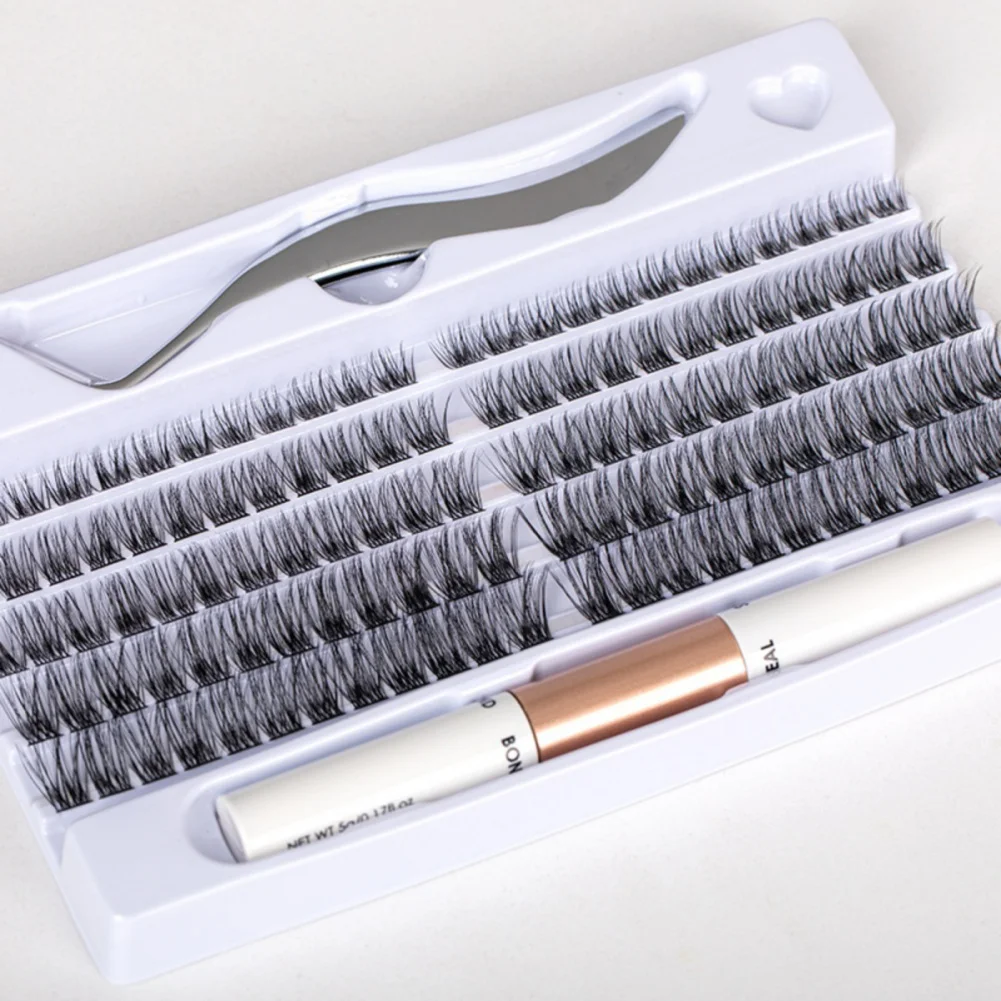 120 Cluster Wimpern verlängerung skit natürliche falsche Wimpern einzelne Wimpern wispy flauschige Wimpern verlängerung Kit Applikator Werkzeuge