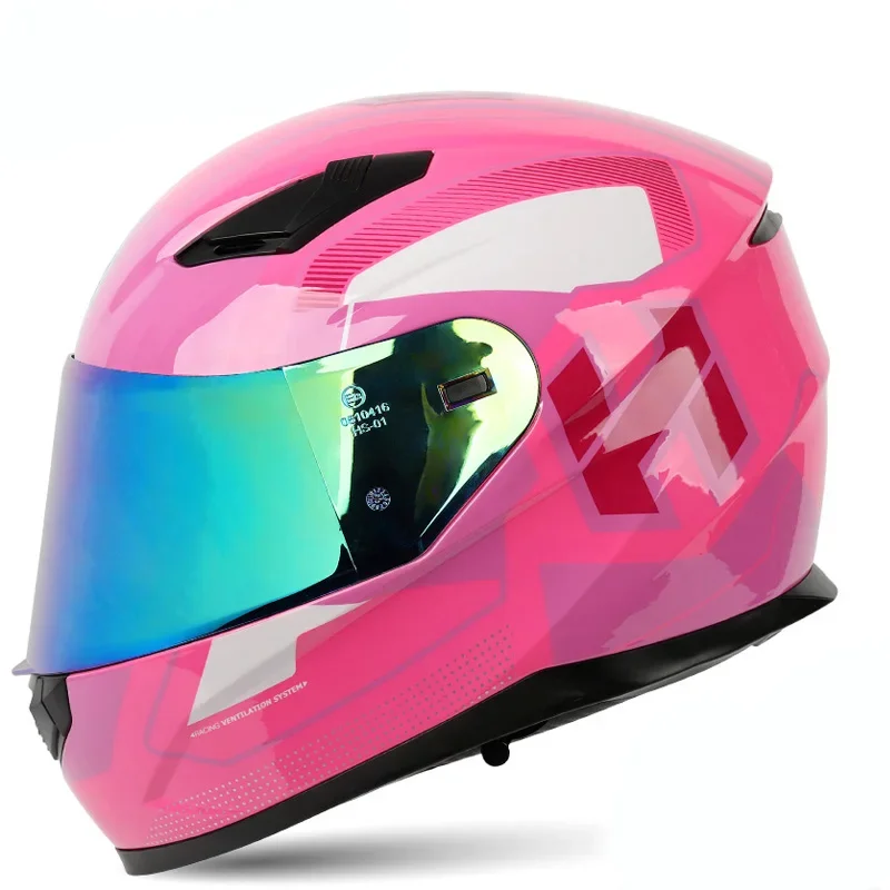 DOT ECE approved Men and women's four season dual lens winter cycling full face motorcycle helmet