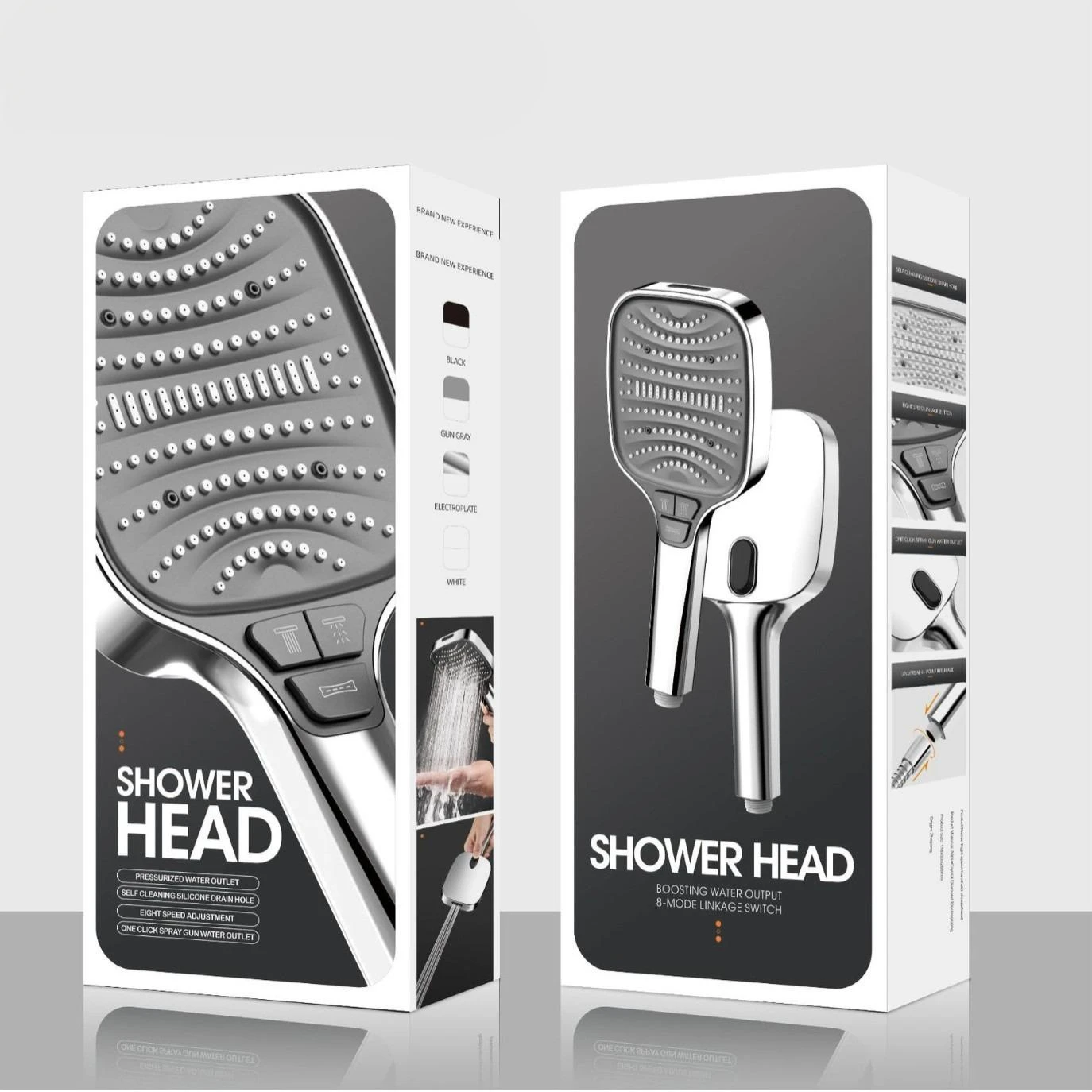 

12 см квадратная насадка для душа с большой панелью, утолщенный АБС-пластик, устойчивый к падению фильтр, насадка для душа, экономия воды, насадка для душа с дождевой насадкой для ванной комнаты