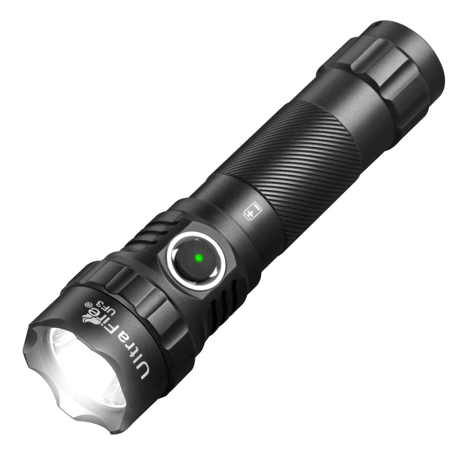 

UltraFire UF3 EDC Flashlight 1200LM High Power LED Torch Light USB C Rechargeable Tactical Portable Lantern with Power Indicator