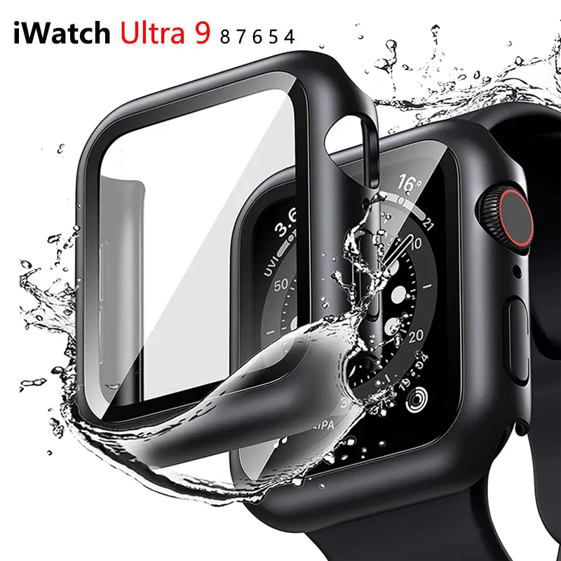 Gehäuse für Apple Uhren armband 44mm 40mm 42mm 38mm 40 44mm 9 8 7 6 se 5 4 3 Displays chutz PC Stoßstange iwatch 45mm 41mm ultra 2 49mm