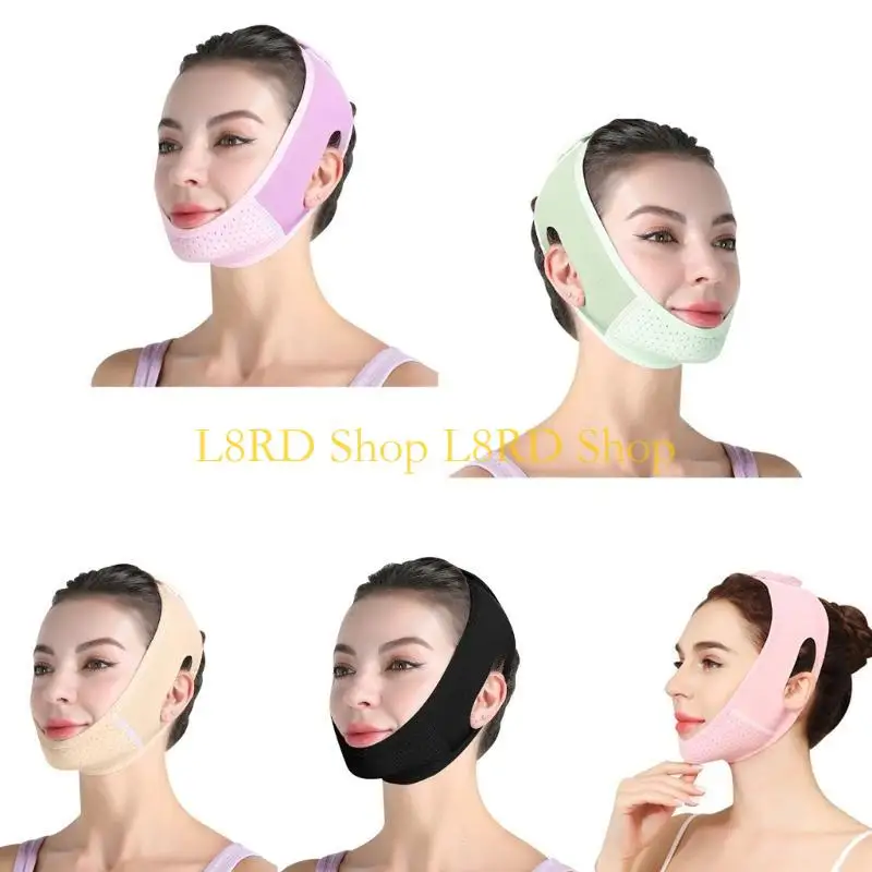 L8RD Correa barbilla ajustable amigable para sueño para lograr máscara elevación más delgada