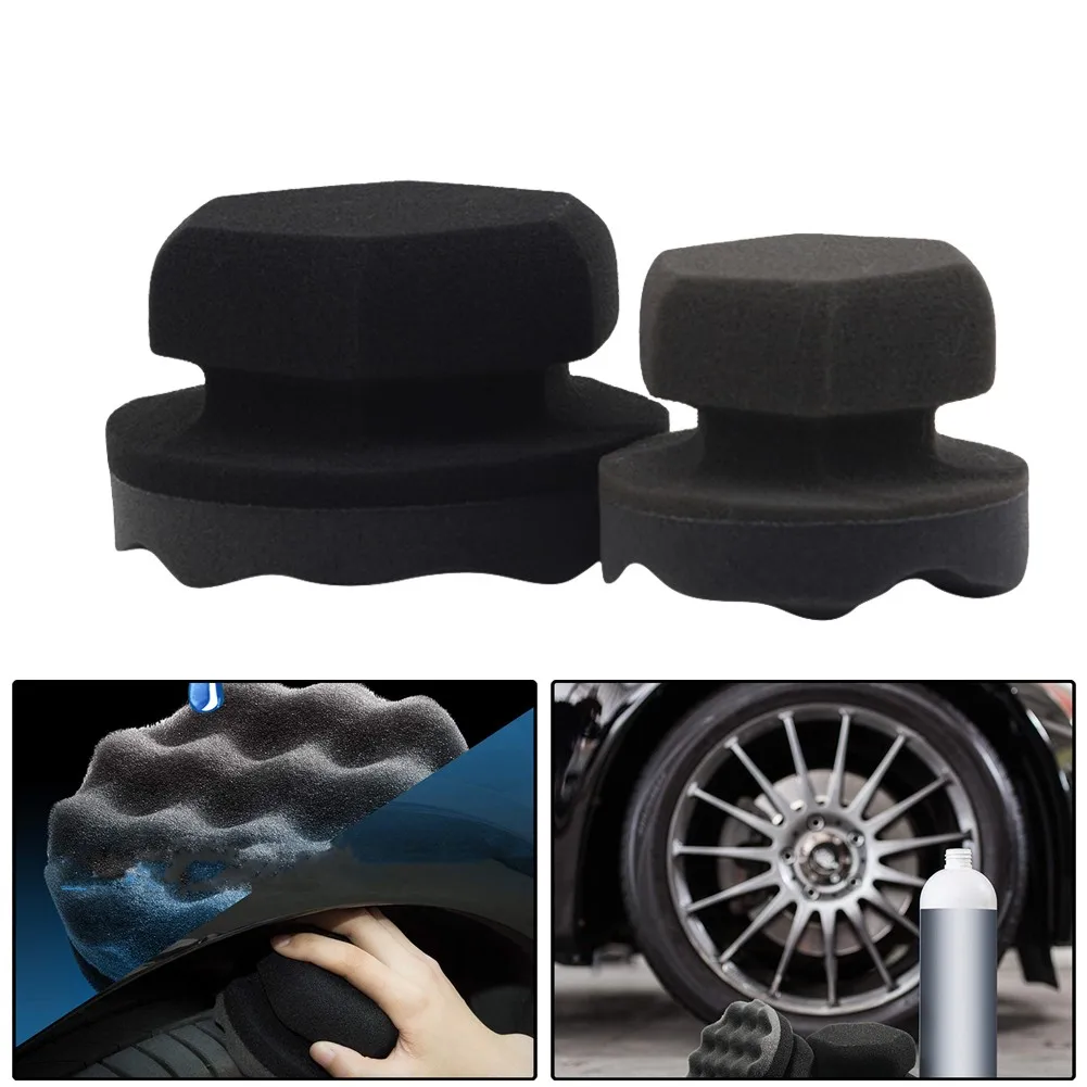 Car Tire Contour Dressing Applicator Pads Gloss Shine Color Polishing Sponge Soft Sponges For Coat Paints\'s Wax Car Polishing