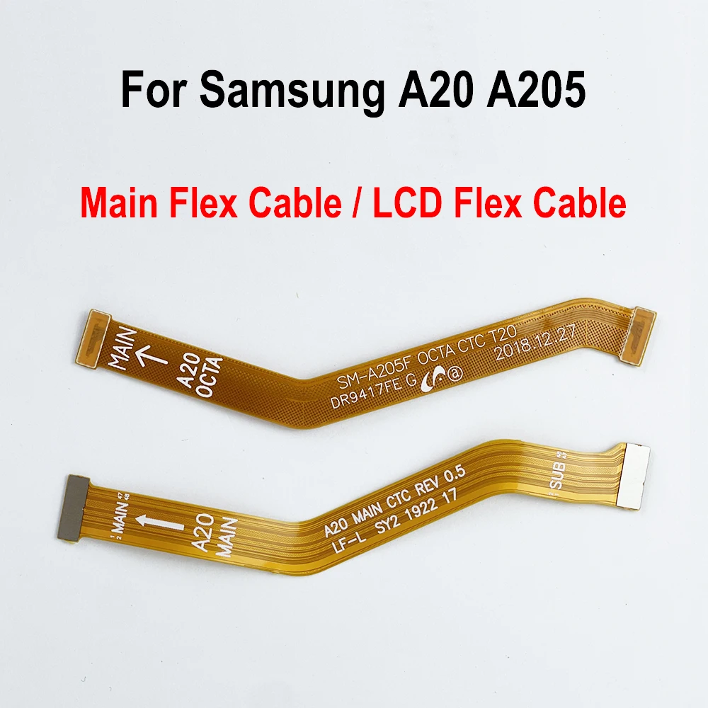 

Gefensi (SUB / OCTA) Main Board Motherboard Connector LCD Flex Cable For Samsung Galaxy A20 / SM-A205 MainBoard LCD Display Flex