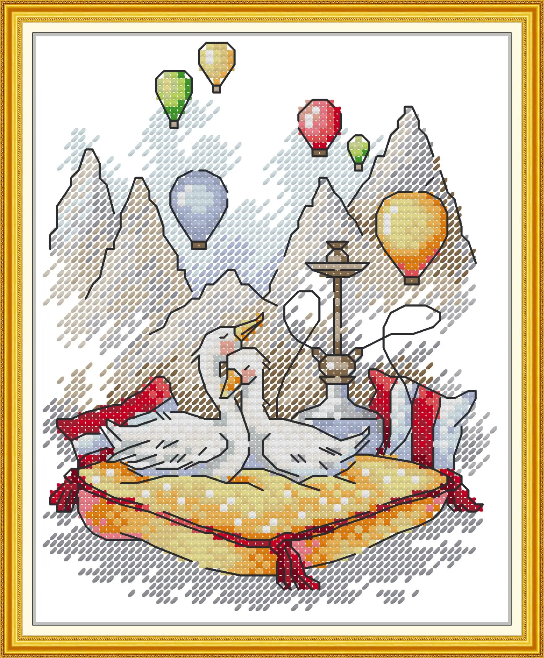 

Maydear Cross Stitch Kit,11CT/14CT/16CT/9CT Aida Fabric,DMC Threads Sewing Pattern Embroidery Set-Turkish fairy tale