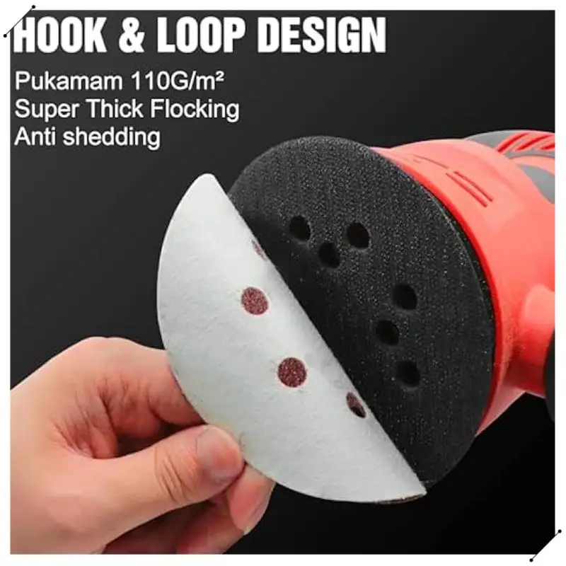 170Pcs 5 Inch Sanding Discs 8 Hole Hook And Loop 40 60 80 120 180 240 320 400 600 Grit Round Sandpaper For Sander