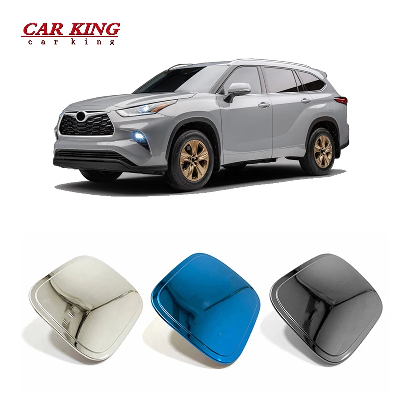 

Stainless steel Car fuel tank cap decoration Sticker Cover For Toyota Highlander 2021 2022 Exterior Accessories 1 PCS