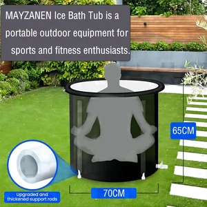 Mayzanen Ice Bath Folding Bathtub Thicken Big Bucket of Infringible Adult Water Therapy Outdoors Cold Diving Bath 11 Main sales ice tub for athletes - №5