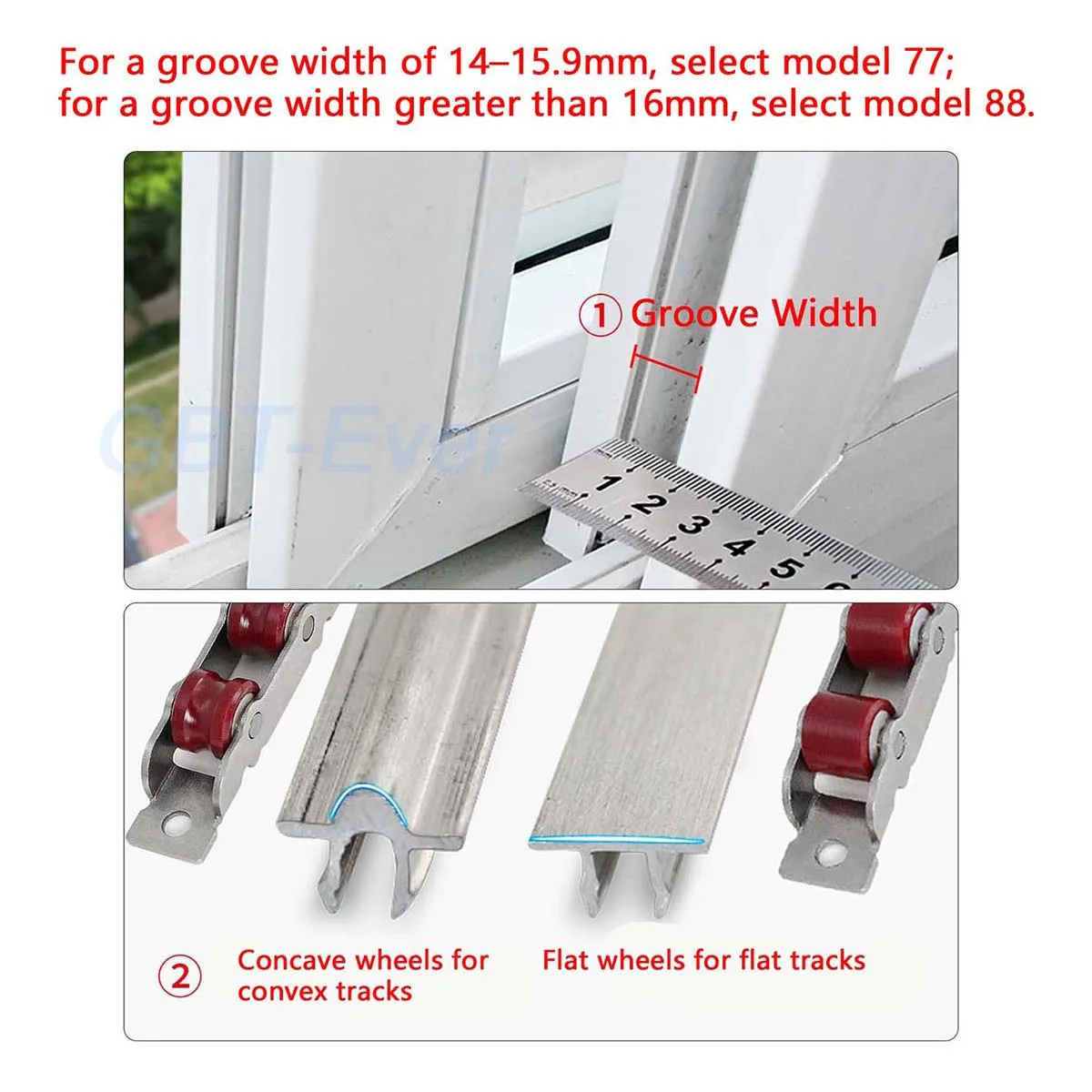 1-4Pcs Stainless Steel&Plastic Window Pulley Glass Sliding Door Roller Runner Display Cabinet Mute Wheel Track Pulley Furniture