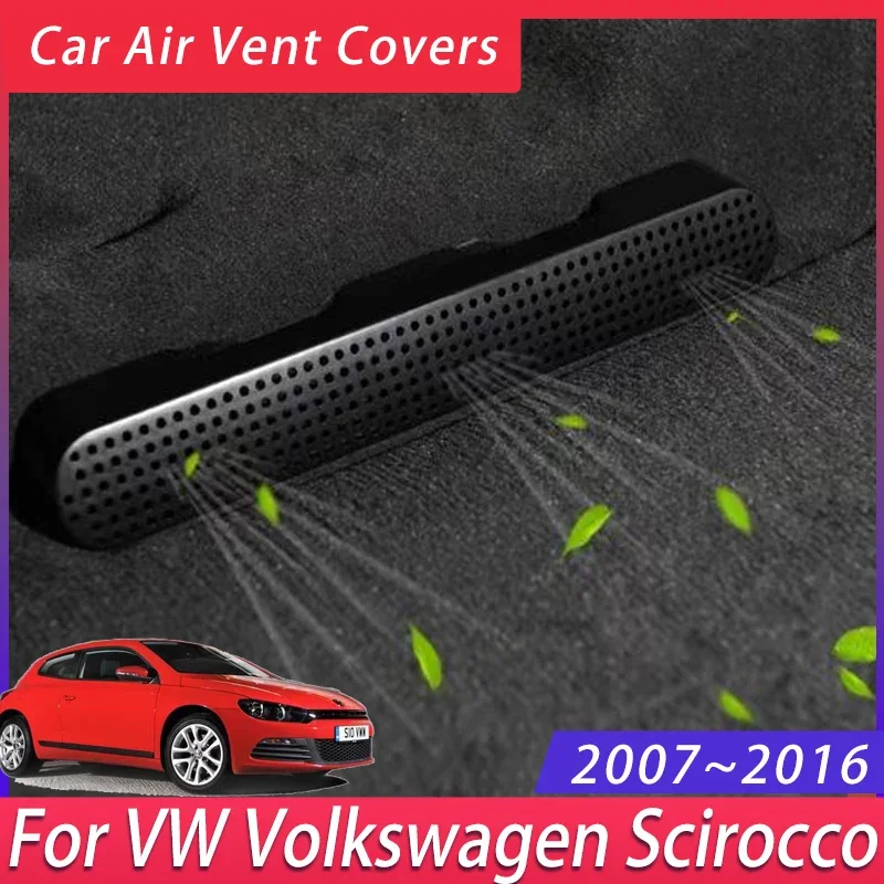 

2Pcs Car Air Vent Covers For VW Volkswagen Scirocco 2007~2016 MK3 Seat Air Duct Outlet Exhaust Cover Auto Accessories interior