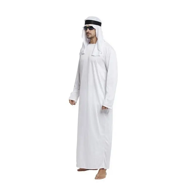 Arabische Prins Dubai Kostuum Halloween Prestatiekleding Maskerade Par Cosplay Heren Volwassen Midden-Oosten Faion