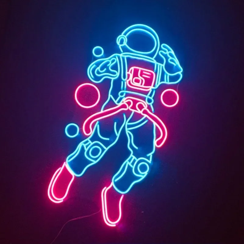 Acrylic neon astronaut modeling creative DIY decoration room bedroom mall