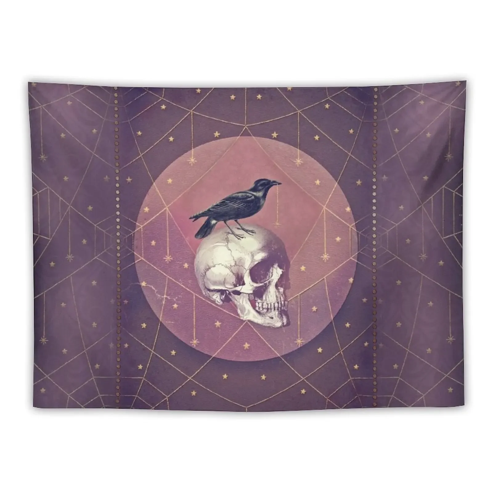

Crow and Skull Collage Tapestry Decoration For Rooms Wall Art Decoration Room Tapestry