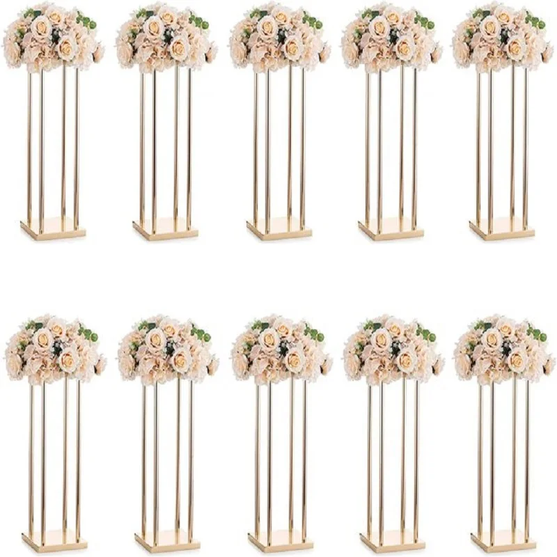 

Metal Flower Vase Column Stand, Wedding Centerpiece Flower Rack, Event Party Decoration, Metal Road Lead, 10 PCs/Lot