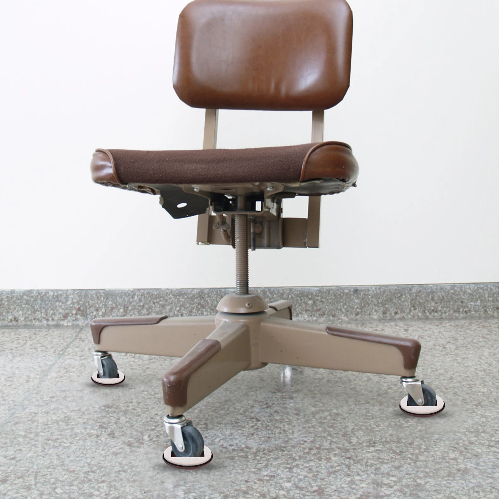 

5Pcs Felt Furniture Pads Anti Slip Wheel Fixers For Office Chair Wheels Protect Floors Hardwood Tiles Carpets