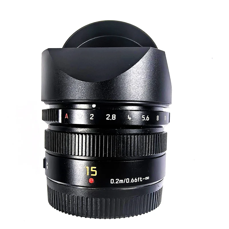 Design for Panasonic LUMIX G LEICA DG SUMMILUX 15mm F1.7 ASPH Metal Bayonet Square Len hood  Comes With Metal Cap
