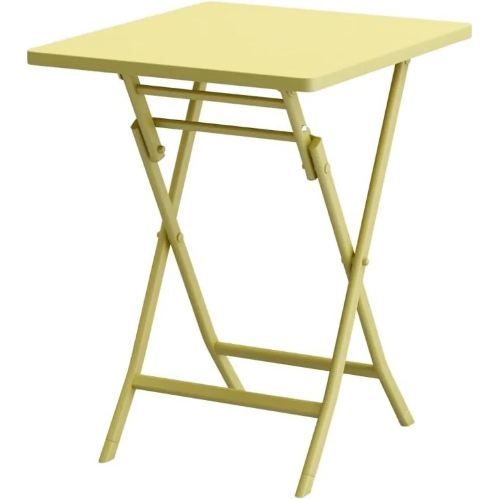 Set da bistrot da patio in metallo da 3 pezzi - 1 tavolo quadrato e 2 sedie, mobili da interno moderni e pieghevoli per giardino, cortile