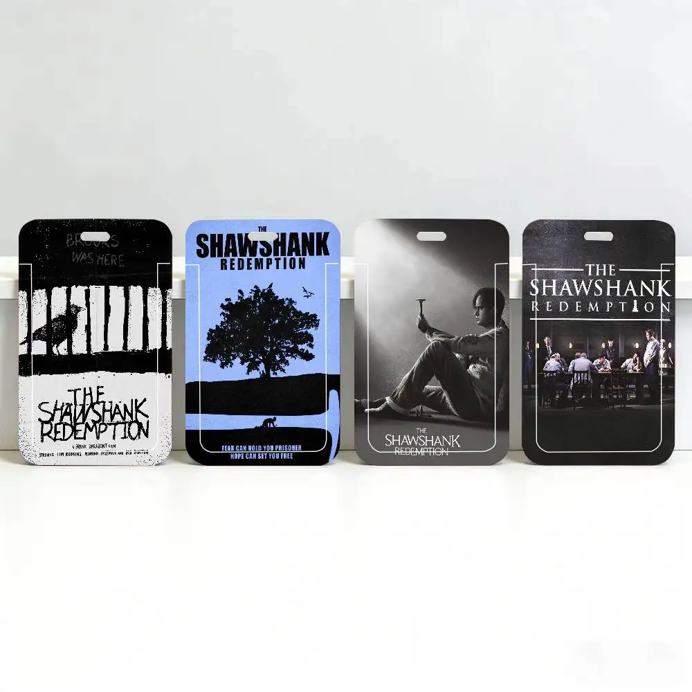 Porte-cartes en cordon noir The Shawshank Redemption pour cartes de repas d'étudiant et cartes d'identité scolaires