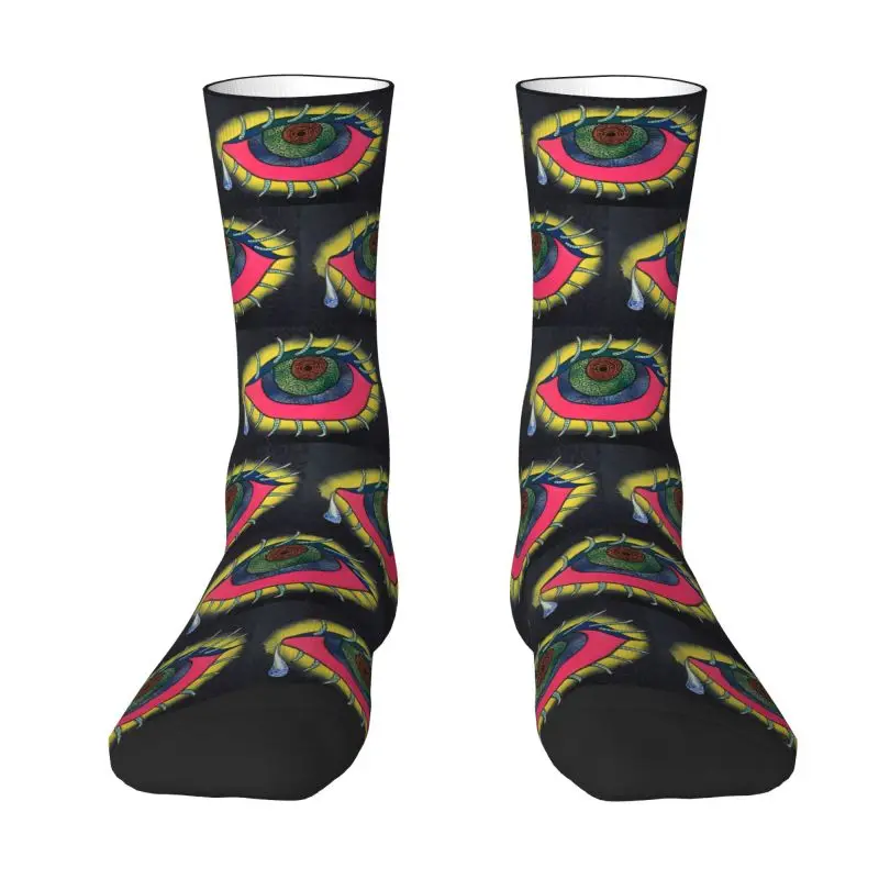 

Custom K-Kusama Yayoi Men's Crew Socks Unisex Fun Abstract Art Spring Summer Autumn Winter Dress Socks