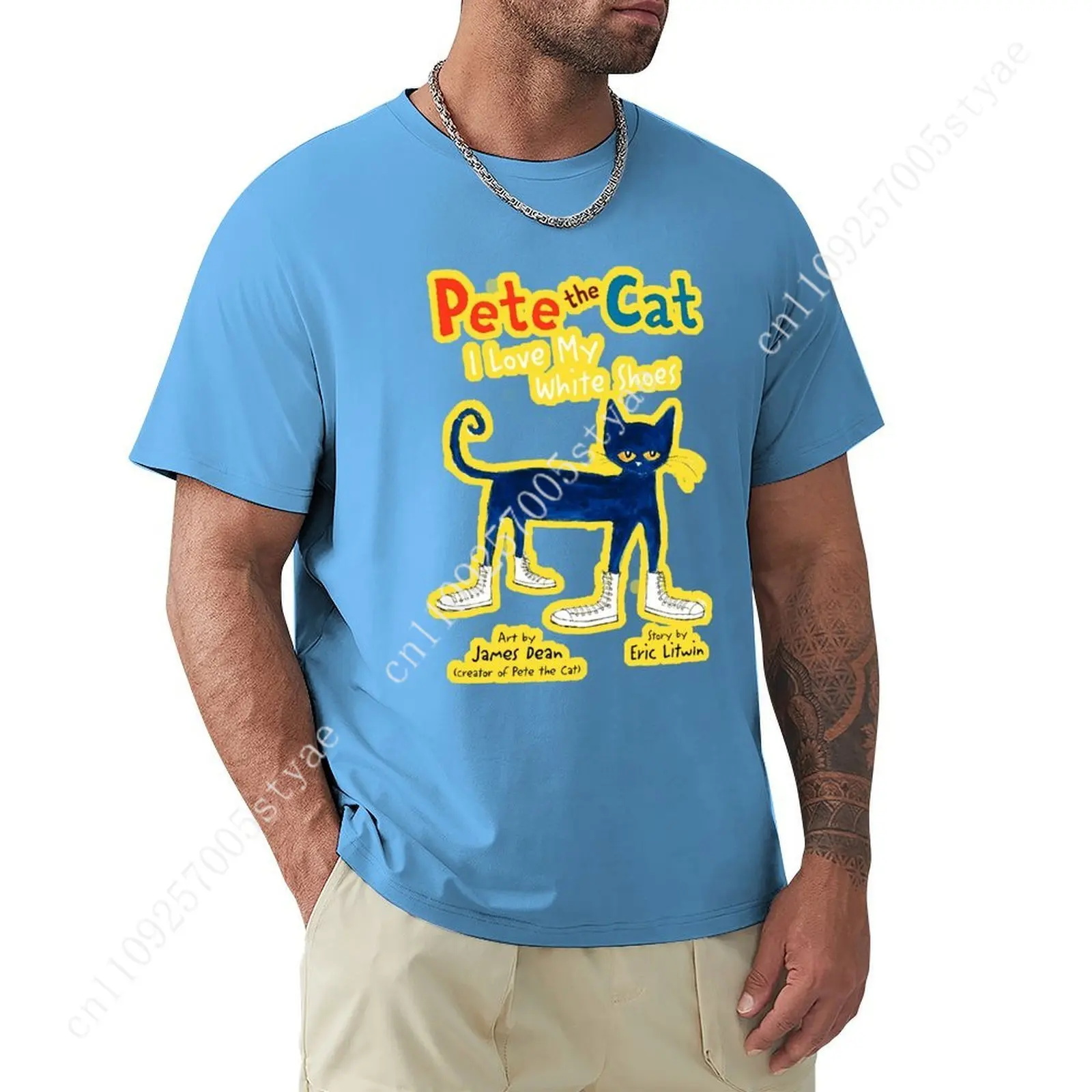 Pete the Cat I Love My White Shoes 100% Cotton Unisex Breathable & Comfortable Custom Direct-to-Garment (DTG) Printed T-Shirt