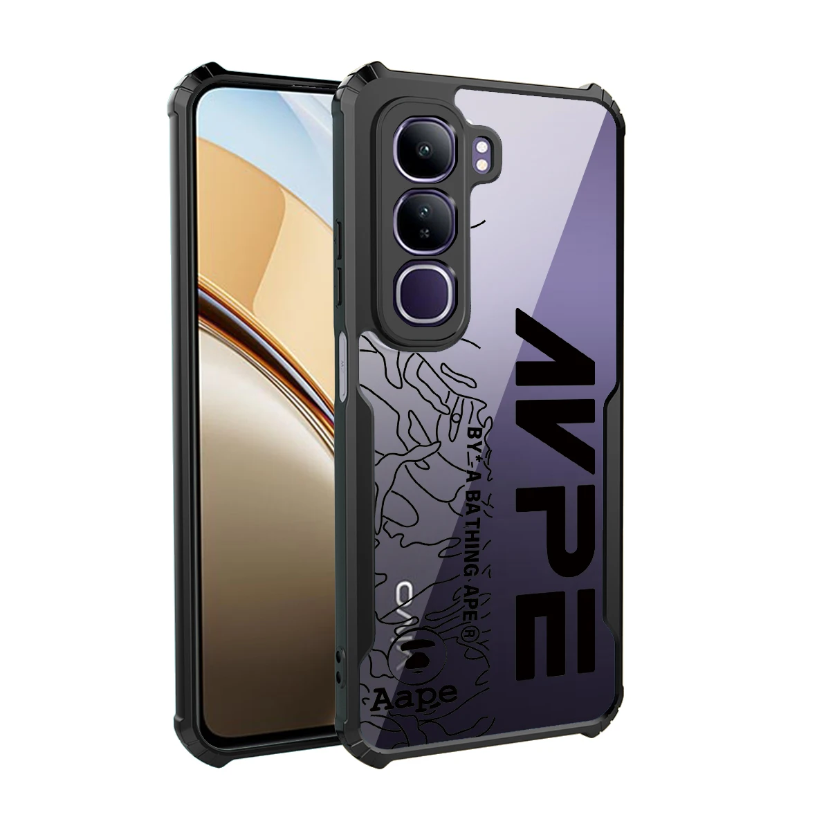 [Ready Stock]For Vivo V40 V30 V29 V27 V25 V23 Pro Lite E SE 4G/5G Shock Fall Prevention Transparent Case Pattern No.51