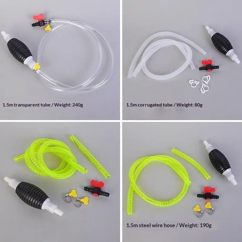 @*Universal Car Fuel Pump Kit Cut Pipe Manual Hand Suction Pipe Pumping Durable 1.5m For Liquid Petrol Tuning Fuel  Pump