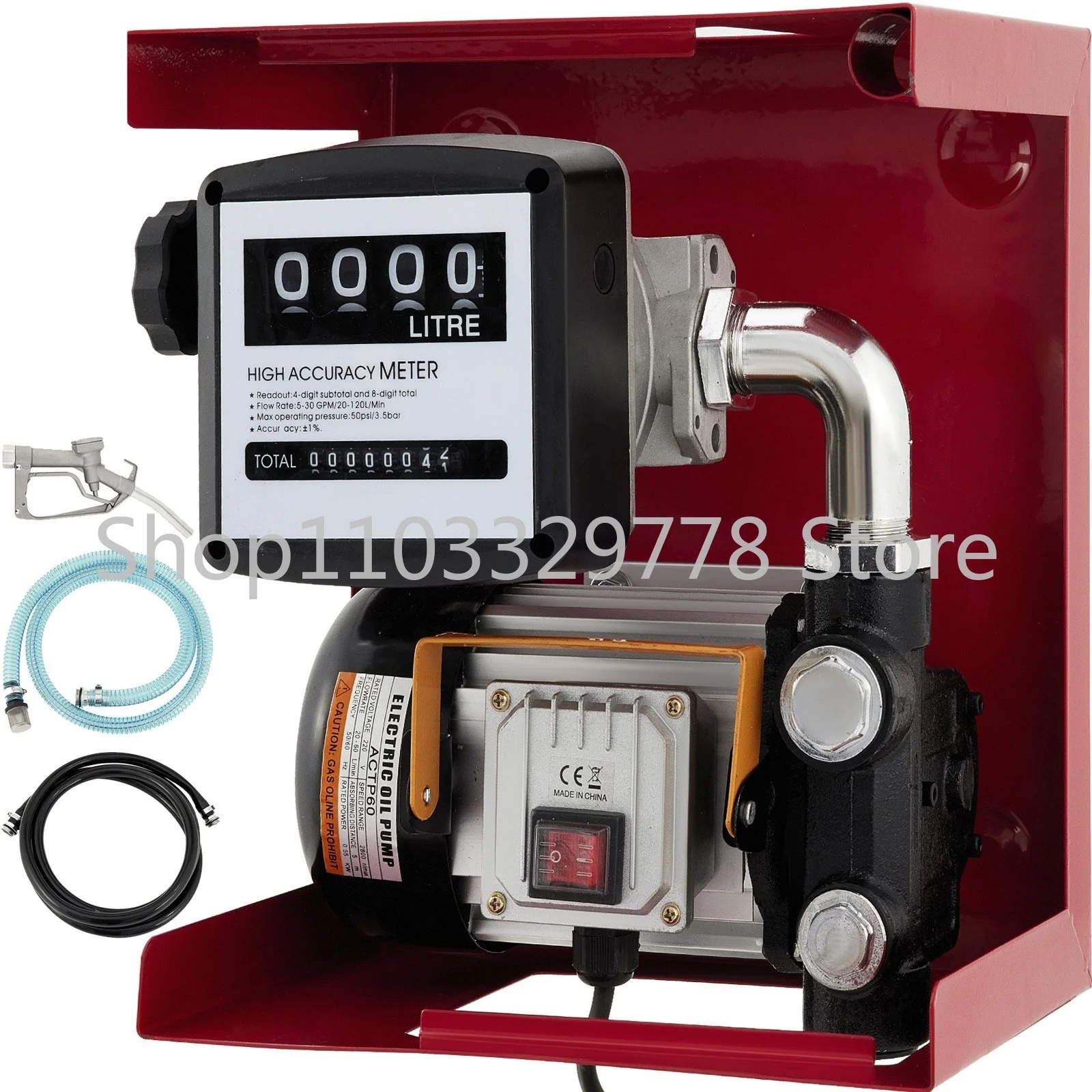 Bomba eléctrica de transferencia autocebante combustible, Kit dispensador de queroseno diésel, 550W, 60l/Min