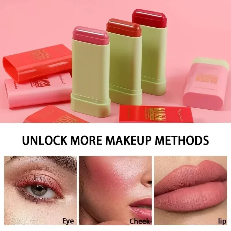 3-in-1 Cheek Lip Tinted Moistured Blush Stick Silky Brighten Blush Cream Tubes Matte Contour Makeup Blusher Cosmetics New