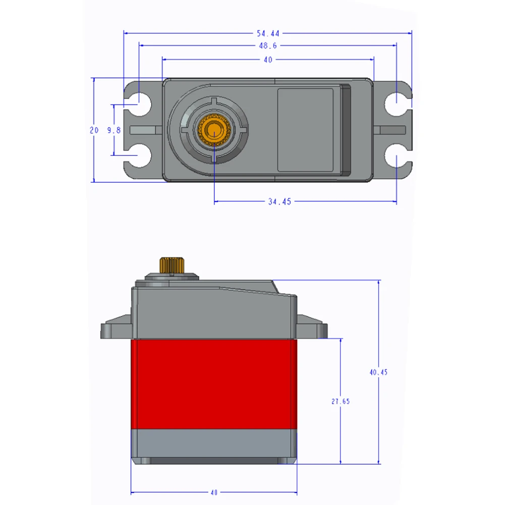 Rcカー用デジタルサーボ,360度連続回転,カーボンブラシモーター,金属ケース,高トルク,TD-8135MG, 35kg