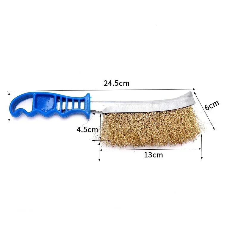 Knife-shaped Steel Wire Brush Barbecue Cleaning Stainless Steel Wire Iron Brush Steel Copper Derusting Brushsteel Wire Brush