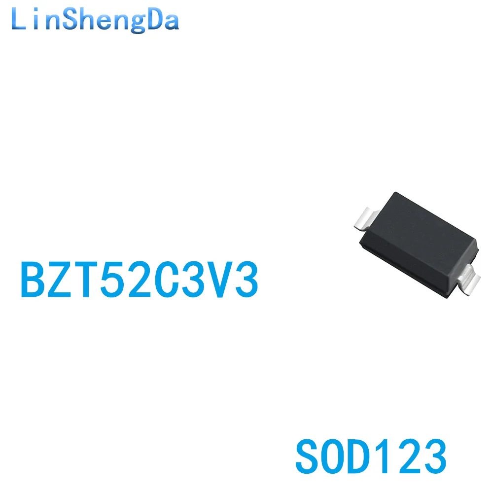 Chip stabilized diode BZT52C3V3 3.3V SOD123 1206 W3 100 pieces=5 yuan