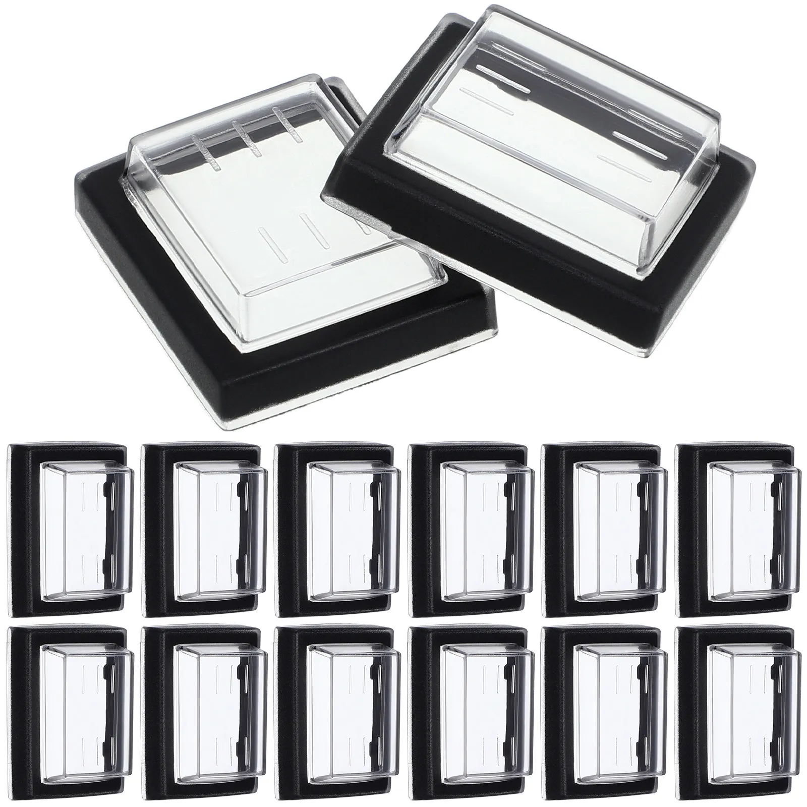 15Pcs Rocker Switch Protective Cover Button Protector Emergency Stop Button Dust Proof Waterproof Silicone Plastic Lid Guard