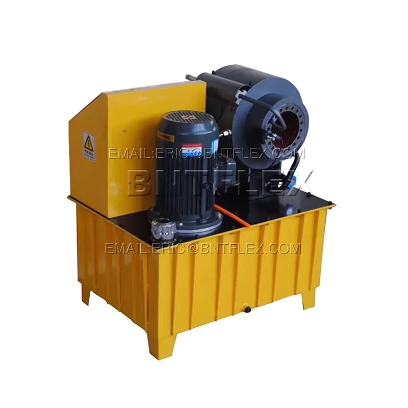 R9 51mm 220v 単相 3kw 黄色 半自動油圧ホース圧着機（ダイス10セット付き）