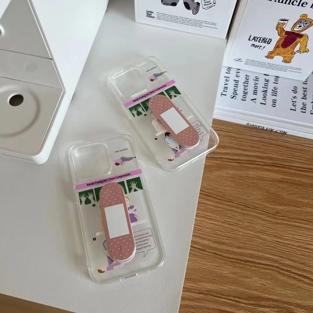 الأصالة مضحك الفرقة المعونة لجميع العالمي آيفون سامسونج دفع سحب حامل جوّال بلاستيكي البنصر حامل الملحقات