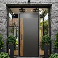 Apartment Resistant To High Temperatures and Waterproof Hinged Door Aluminum Alloy Security Doors Modern Intelligent Entry Doors 6