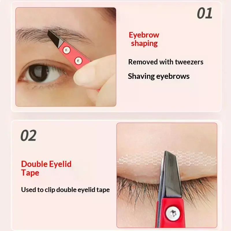 Zirconia Ceramic Pointed Tweezers Stainless Steel Tweezers With Slanted Tips Edges Eyebrows Beards Hair Eyelash Tweezers