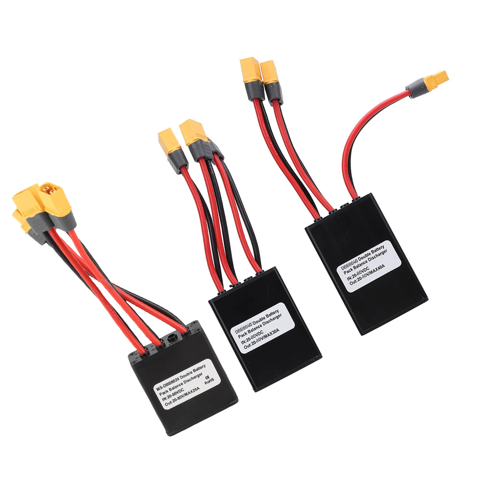 Dual Battery Discharge Converter Increase Current DC20-72V Output Dual Battery Parallel Module Adapter for 250-3000W Motor