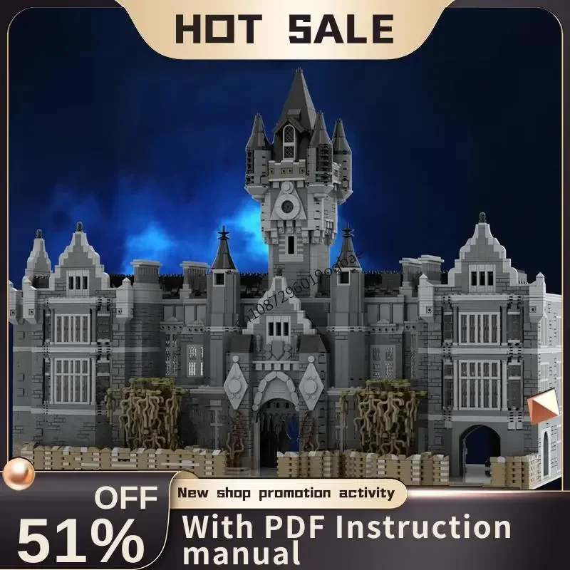

New 8326Pcs Moc European Medieval Street View Monsters Unchained Model Build Custom Puzzle Diy Creative Ideas Toys Birthday Gift