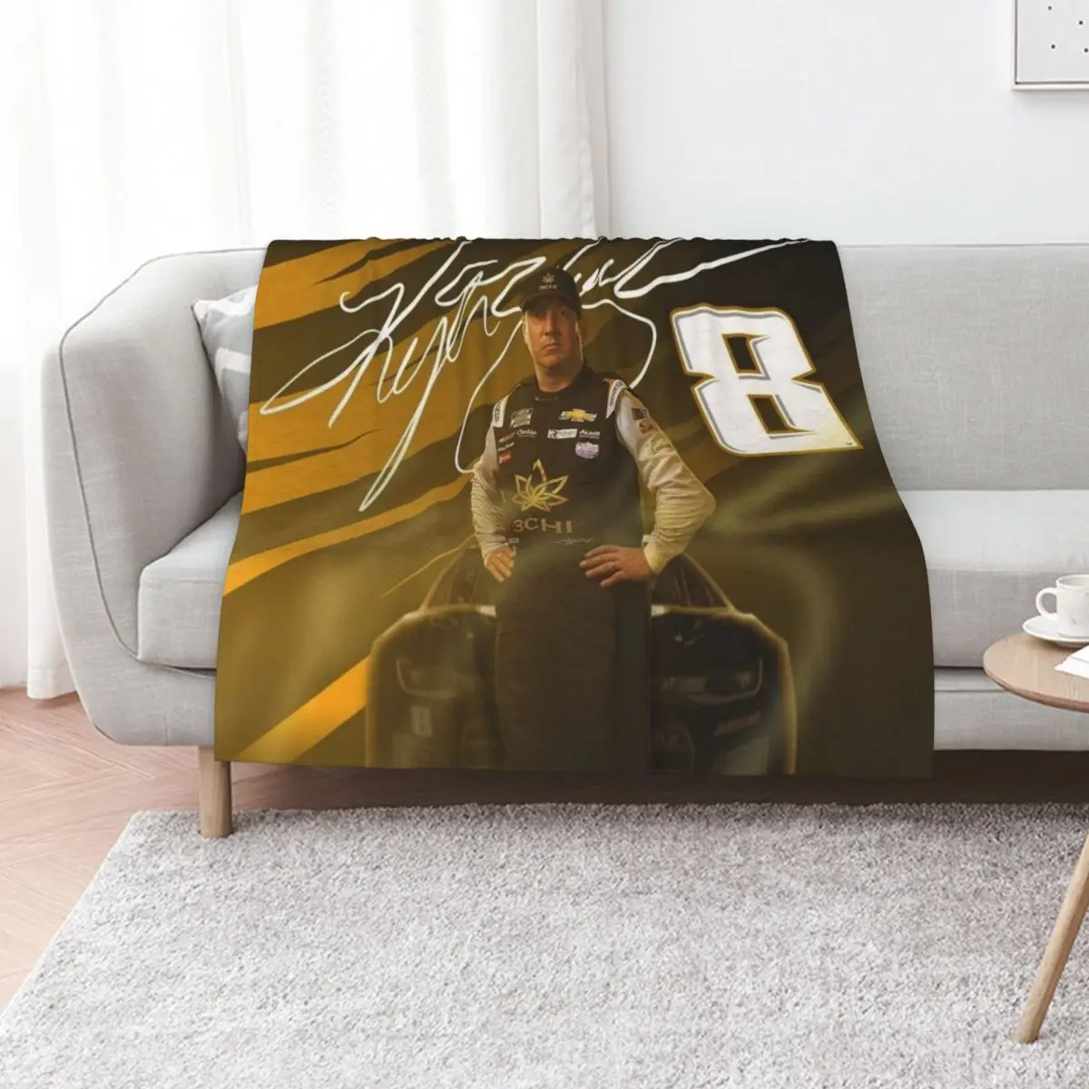 kyle busch Throw Blanket Custom Luxury Multi-Purpose Luxury Brand Sleeping Bag Summer Beddings Blankets